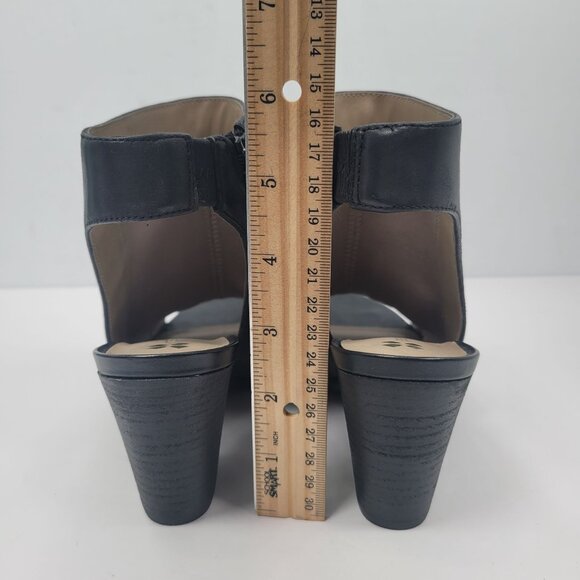 Naturalizer Yanni Women's Black Leather Open-Toe Heeled Sandals US Size 5M - Picture 7 of 10